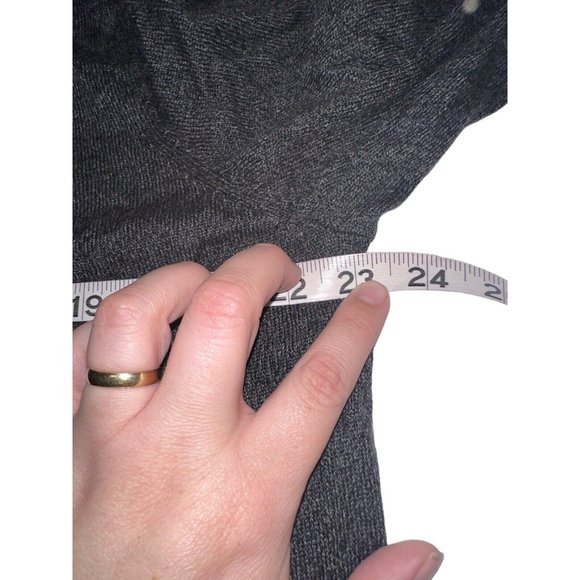 Calvin Klein Italian Merino Wool V Neck Sweater Mens Sz XL Dark Gray - Picture 5 of 6